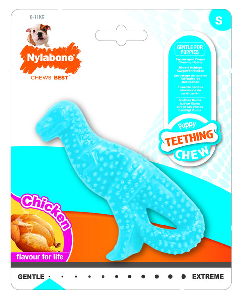 Jucarie pentru caini NY Puppy Chew Dinozaur cu Pui S